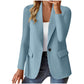 Women’s Lapel Button Jacket – Fashion Commuter Casual Blazer