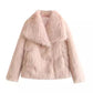 Women’s Winter Plush Coat – Warm Fluffy Lapel Jacket