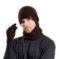 Winter Fleece Lined Hat Scarf and Gloves Set