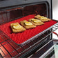 Red silicone pyramid non-stick baking mat for oven and BBQ cooking