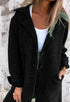 Women’s lapel single-breasted mid-length cardigan coat with pockets.