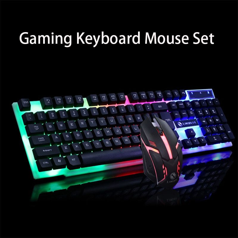 GTX300 wired backlit gaming keyboard and mouse combo with 1600 DPI mouse