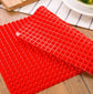 Red silicone pyramid non-stick baking mat for oven and BBQ cooking