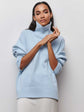 Women’s winter turtleneck sweater solid color long sleeve pullover.