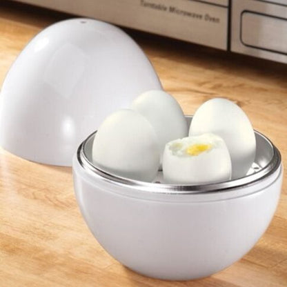 4-egg microwave steamer boiler with food-grade PP and aluminum inner layer