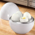 4-egg microwave steamer boiler with food-grade PP and aluminum inner layer