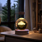 Crystal Ball Cosmic Dinosaur Night Light – USB Powered Warm Bedside Lamp