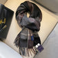 Men’s warm wool winter scarf in multi-color soft knit design