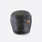 PU Leather Peaked Cap Fleece Lined