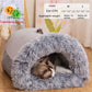 Portable soft plush pet nest for cats and small dogs, warm autumn and winter bed.
