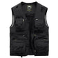 Men’s lightweight 14-pocket tactical mesh vest for summer outdoor fishing and hiking.
