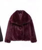 Women’s Winter Plush Coat – Warm Fluffy Lapel Jacket