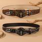 Cowboy Bullhead Buckle PU Leather Belt