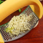 304 stainless steel manual garlic masher with ergonomic curved design