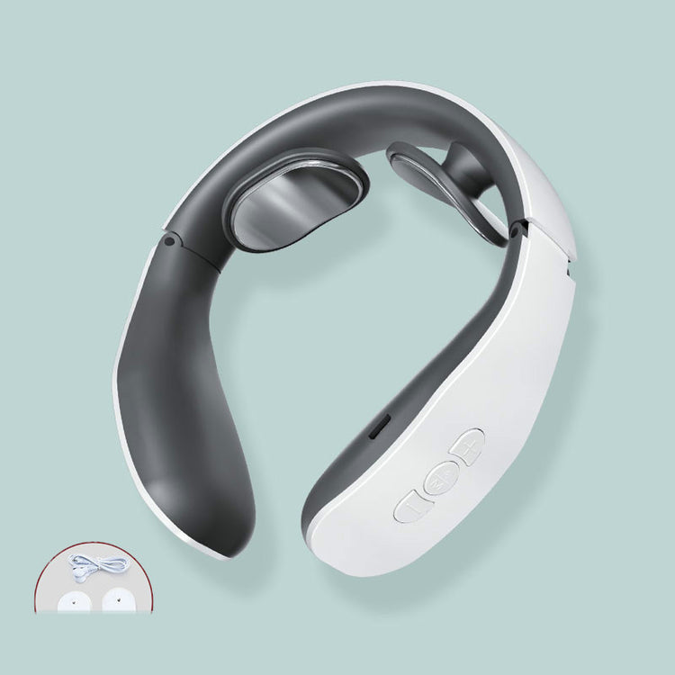 Neck and shoulder cervical massager with dual massage heads and 4 modes