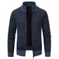 Men’s Plaid Print Cardigan Jacket – Slim Fit Zipper Sweater