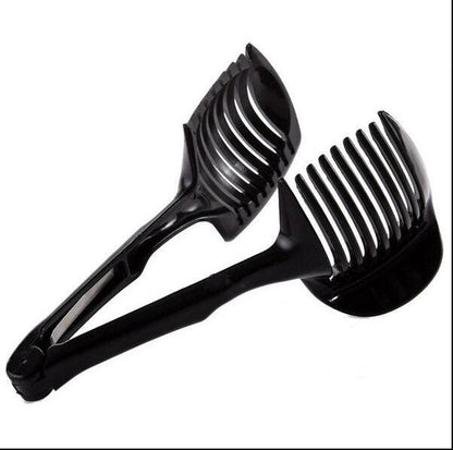 Fruit & Veggie Cutting Holder – Safe Slice Guide for Tomatoes & Vegetables