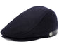 Woolen Beret with Herringbone Pattern – Adjustable Warm & Windproof Hat