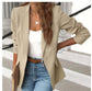 Women’s Lapel Button Jacket – Fashion Commuter Casual Blazer