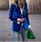 Women’s Velvet Lapel Slim Fit Single-Breasted Jacket – Casual Business Blazer