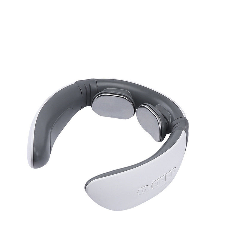 Portable cervical spine massage instrument with multi-head rechargeable design