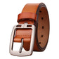 Men’s retro cowhide leather belt with antique pin buckle