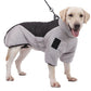 Waterproof winter dog coat with thick cotton and soft velvet lining for medium and large dogs.