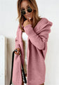 Women’s Knitted Hooded Cardigan – Loose Batwing Sleeve Sweater