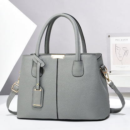 Women’s PU Leather Handbag – Large Capacity Square Tote Shoulder & Crossbody Bag