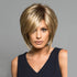 Golden high-temperature fiber wig headgear with oblique side-swept bangs