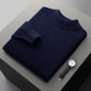 Autumn and Winter Half Collar Wool Sweater for Men