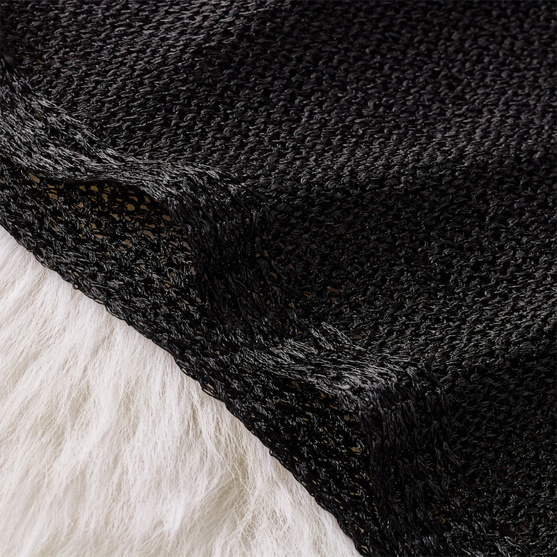 Women’s color-block batwing sleeve knit top, loose fit round neck sweater.