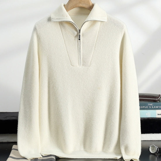 Men’s half-zip thickened sweater