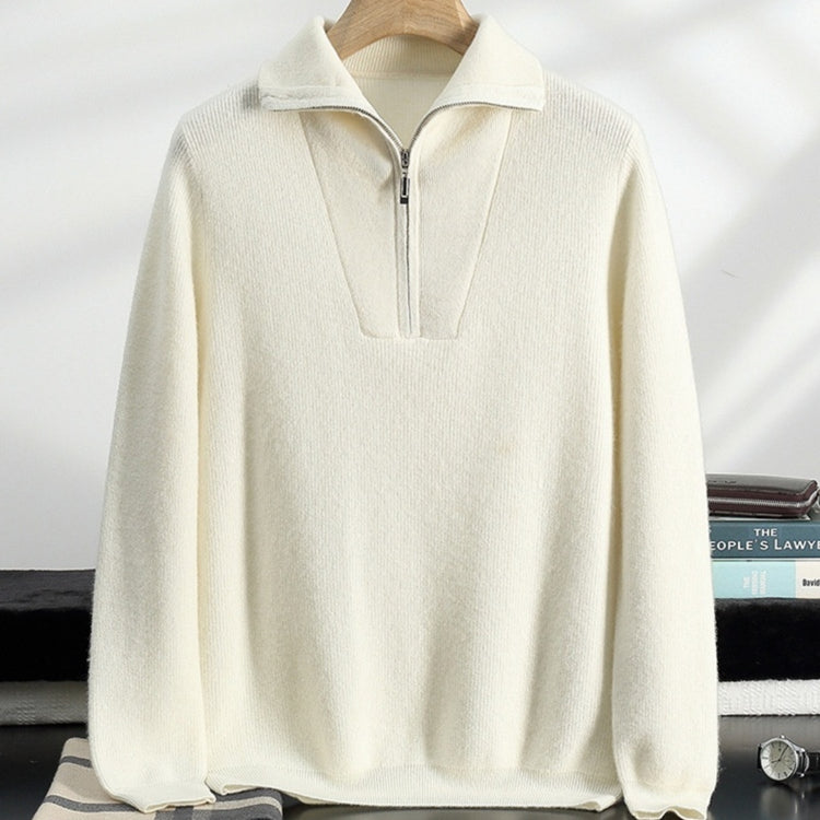Men’s half-zip thickened sweater