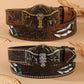 Cowboy Bullhead Buckle PU Leather Belt