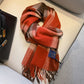 Men’s Winter Wool Scarf – Soft Warm Mid-Length Knit in Multiple Colors