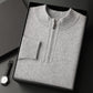 Men’s Half-High Collar Loose Pullover Sweater – Solid Color Casual Top