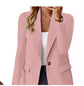 Women’s Lapel Button Jacket – Fashion Commuter Casual Blazer