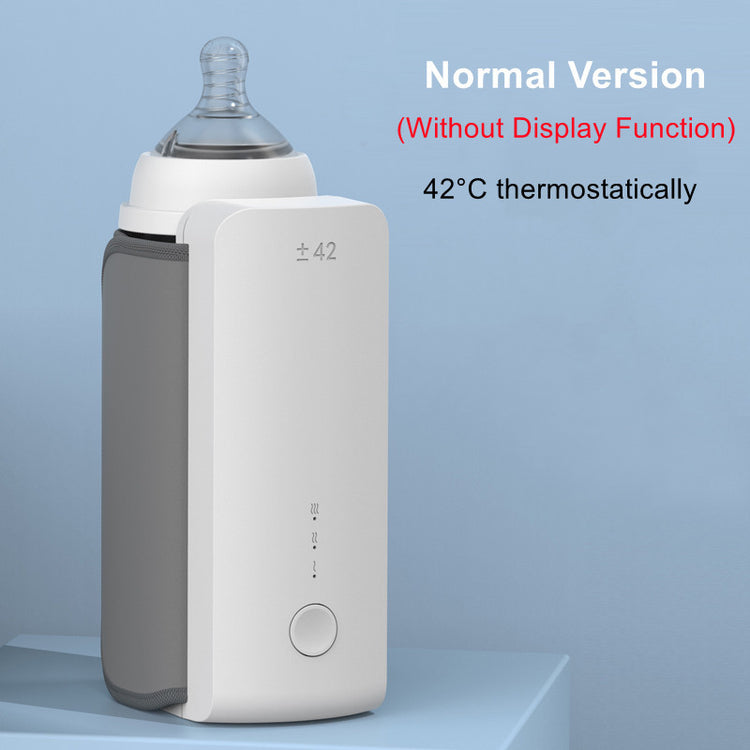 Portable USB baby bottle warmer with wrap-around heating design.