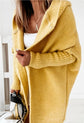 Women’s Knitted Hooded Cardigan – Loose Batwing Sleeve Sweater