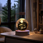 Crystal Ball Cosmic Dinosaur Night Light – USB Powered Warm Bedside Lamp
