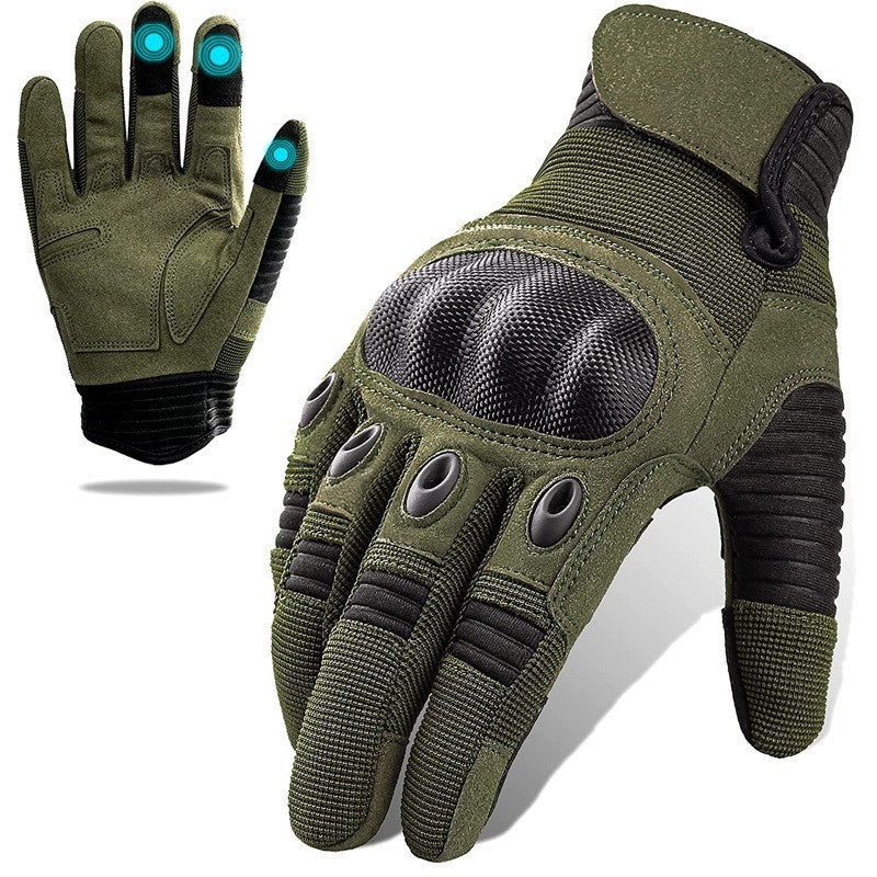 Touch screen military tactical full-finger motorbike gloves