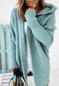 Women’s Knitted Hooded Cardigan – Loose Batwing Sleeve Sweater