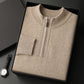 Men’s half-high collar loose pullover sweater in solid colors