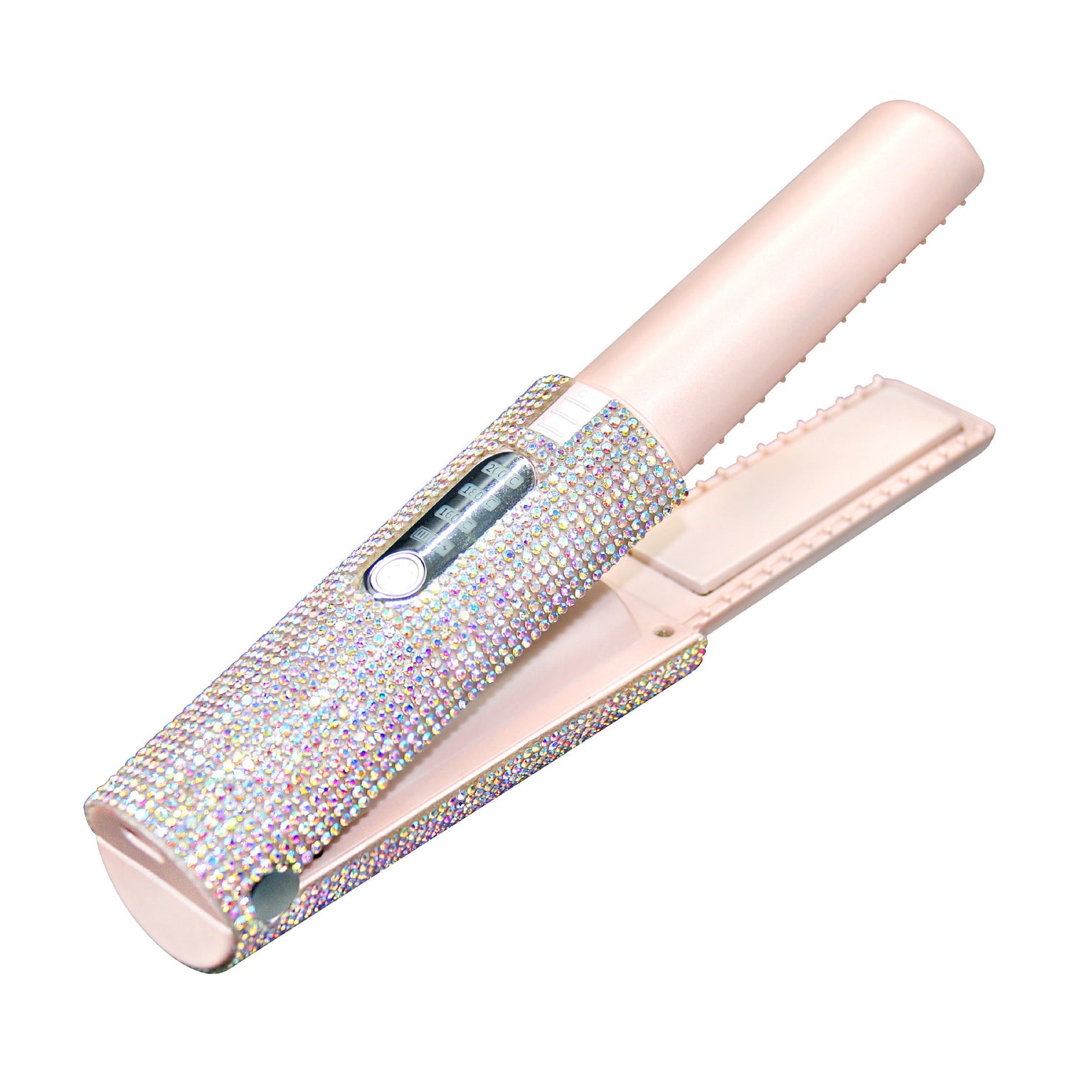 “Portable USB rechargeable cordless hair straightener in [colour] – travel mini flat iron”