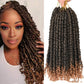 TOMO pre-twisted passion twist crochet hair with fluffy African dirty braids