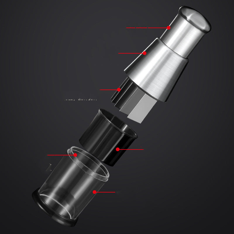 Manual stainless steel garlic and onion chopper with press-down design