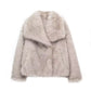 Women’s Winter Plush Coat – Warm Fluffy Lapel Jacket