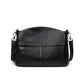 Women’s genuine leather cowhide crossbody handbag with minimalist plaid design